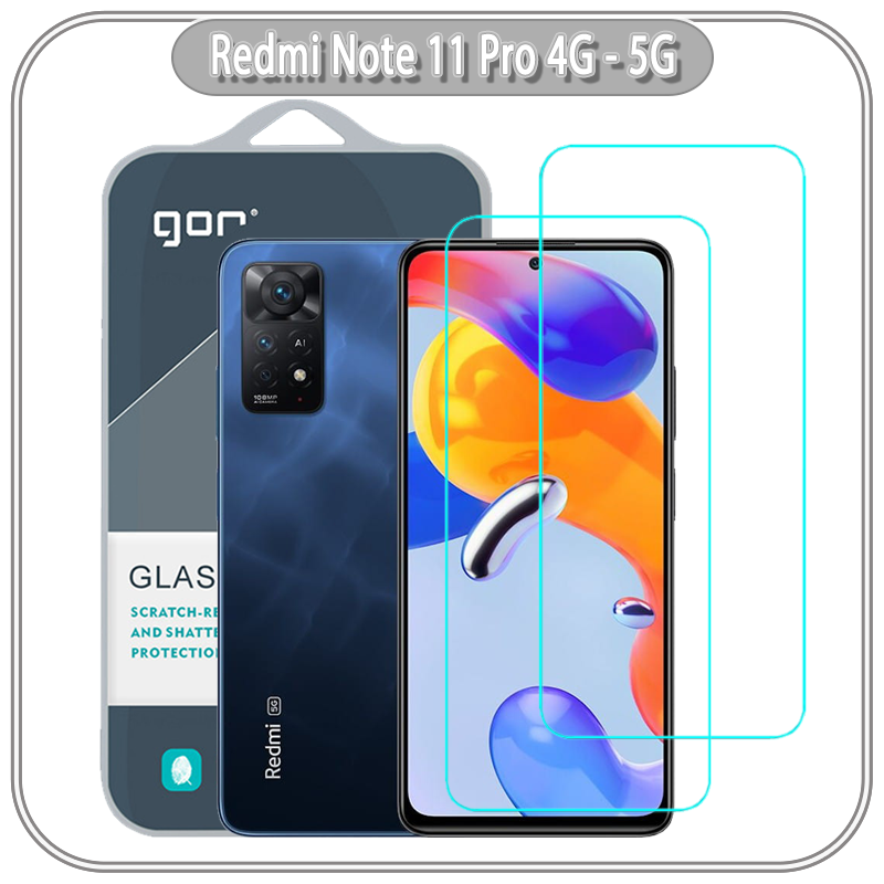 Bộ 2 kính cường lực Gor cho Xiaomi Redmi Note 11 Pro 4G - 5G trong suốt cạnh bo 2.5D - Hàng nhập khẩu