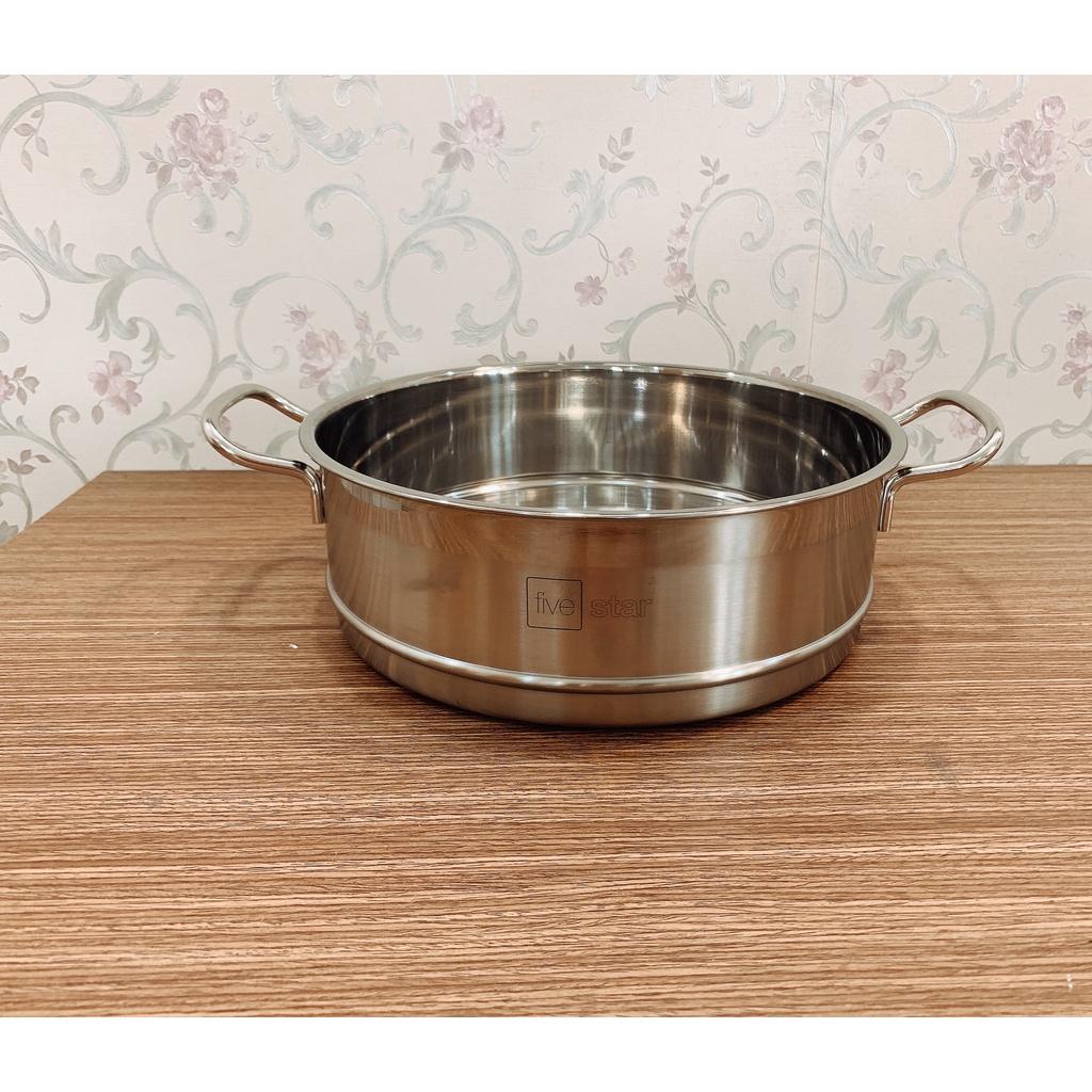 Xửng hấp inox 430 FiveStar Standard 2 quai không nắp ( 24cm / 26cm / 28cm / 30cm / 32cm ), tặng 1 vá canh