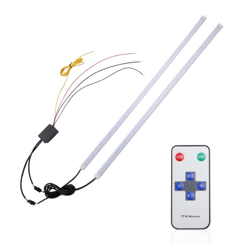 2 cái siêu mịn DRL siêu mỏng chạy ban ngày Ánh sáng chảy Rẽ LED DRL chống thấm nước DRL linh hoạt Hướng dẫn ống mềm cho ô tô Dải đèn LED cho đèn pha