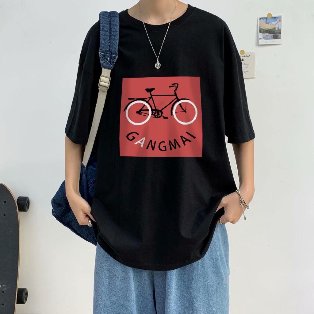 Áo Thun Nam Tay Ngắn In Hình Xe Đạp Cá Tính