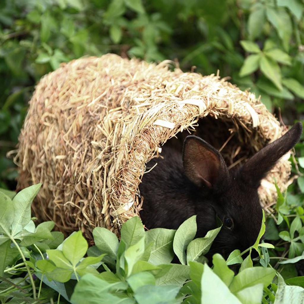 Hand-made Natural Straws Hamster Bunny Gerbil Chinchillas Rabbit Nest Cubby