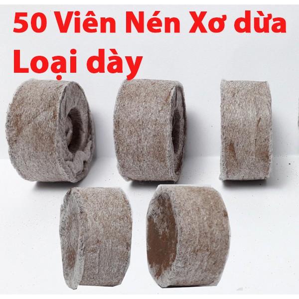 50 viên nén xơ dừa / sơ dừa ươm cây