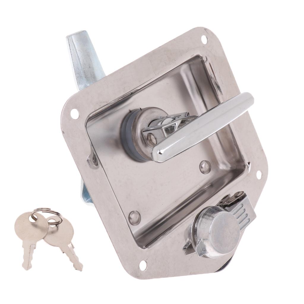 Auto Stainless Steel Folding Toolbox Lock Tool  Trailer Camp