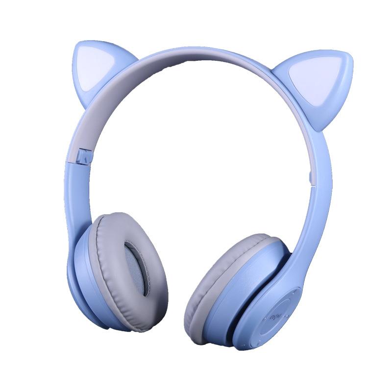 Dạ Quang Tai Nghe Tai Nghe Không Dây Bluetooth LED Tai Nghe Tai Mèo Hợp Thời Trang Dễ Thương Nhạc Điện Thoại Di Động Máy Tính Có Micro Mới