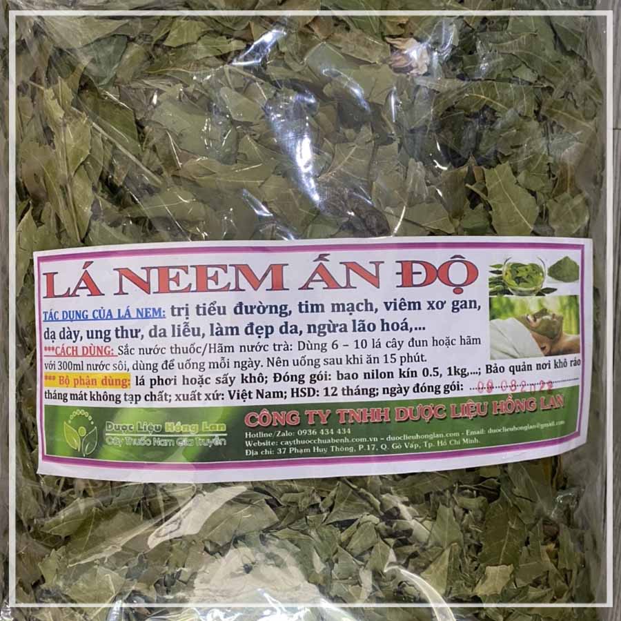 Lá neem ấn độ khô sạch đóng gói 500gram