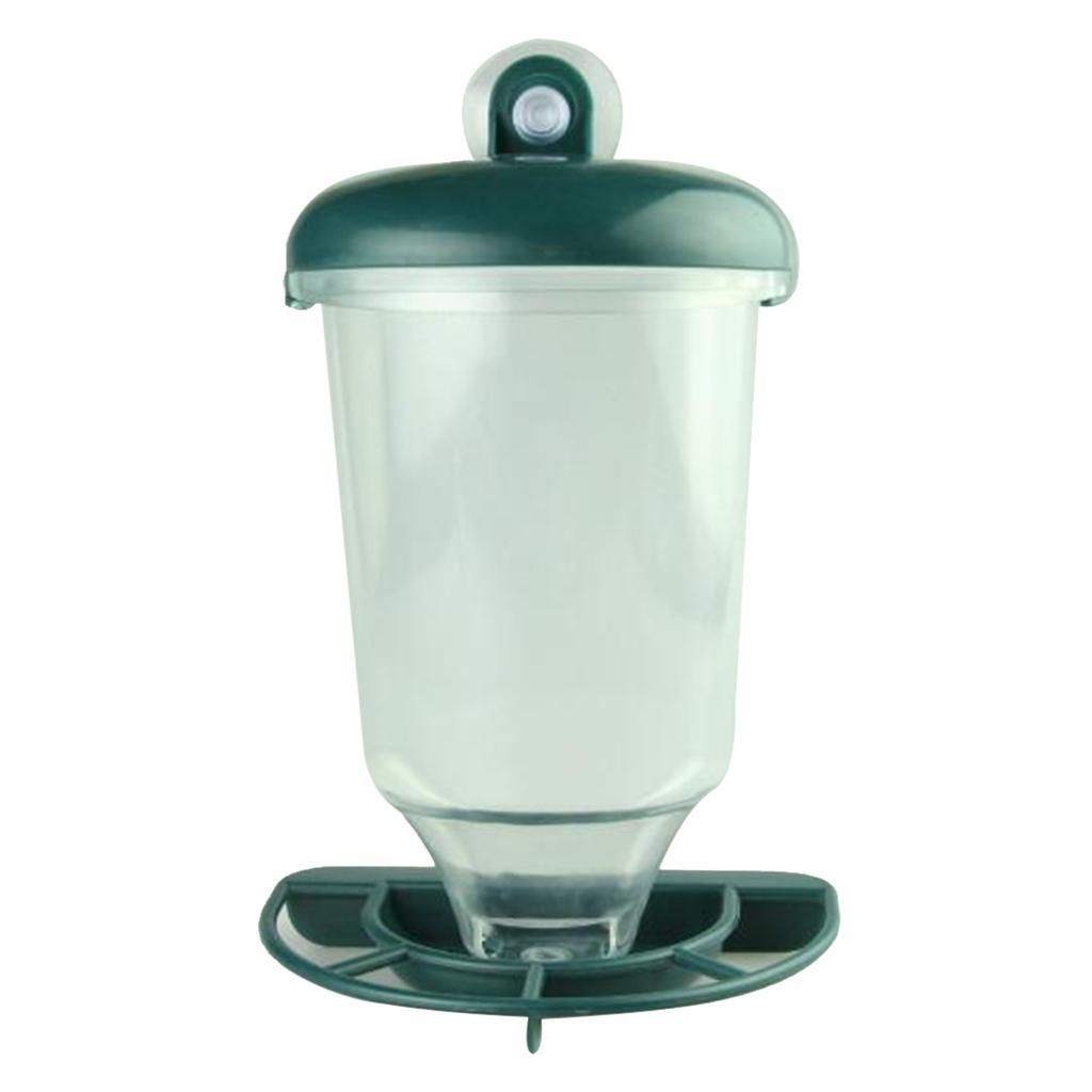 Glass  Feeder Clear  Food Dispenser for  Birds Suction Cup