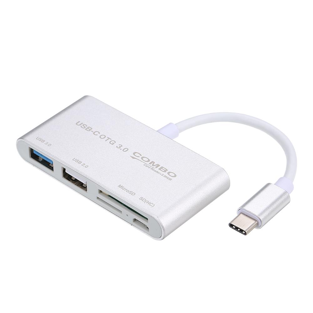USB C USB 3.1 Loại C HUB với đầu đọc thẻ 5 trong 1 Bộ chia USB-C Hub Type-c OTG Bộ kết hợp USB 3.0 Multi Spliter
