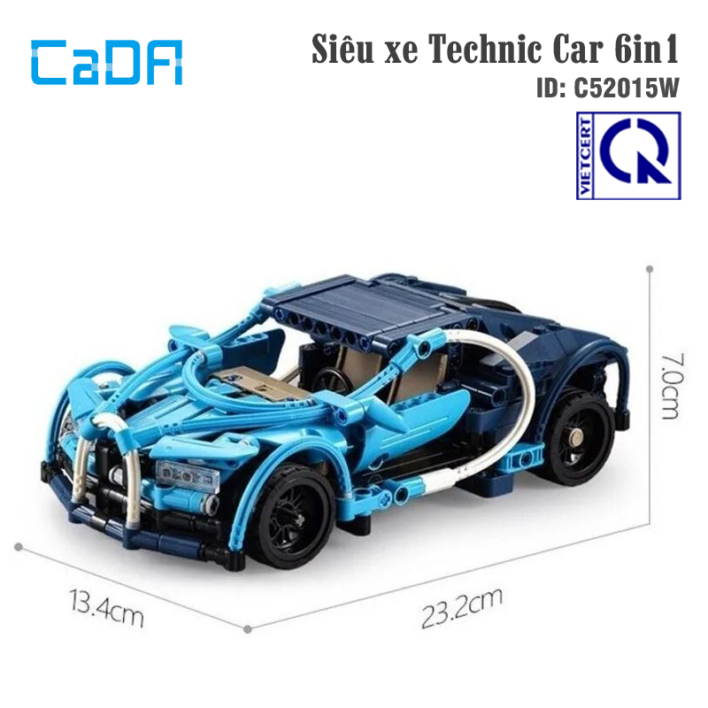 Đồ Chơi Lắp Ráp Xe Kéo Cót Chạy Đà Siêu Xe Technic Car 6in1 C52015W