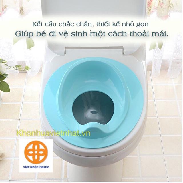 Bệ thu nhỏ bồn cầu cho bé nhựa Việt Nhật, bệ xí thu nhỏ bồn cầu giúp bé ngồi an toàn thoải mái (MS: 5439)