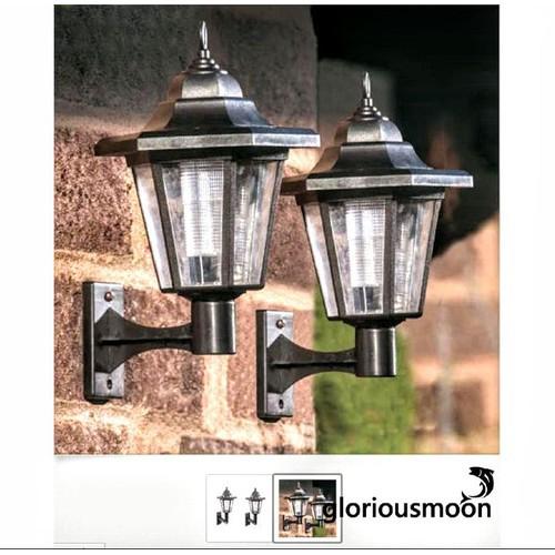 Bộ đèn tường cảm biến điện năng lượng mặt trời trạng trí cột mẫu mới siêu đẹp loại tốt