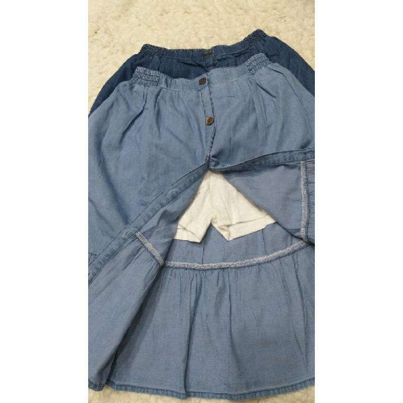 Chân váy vải bò giấy cho bé size đại 24-45kg