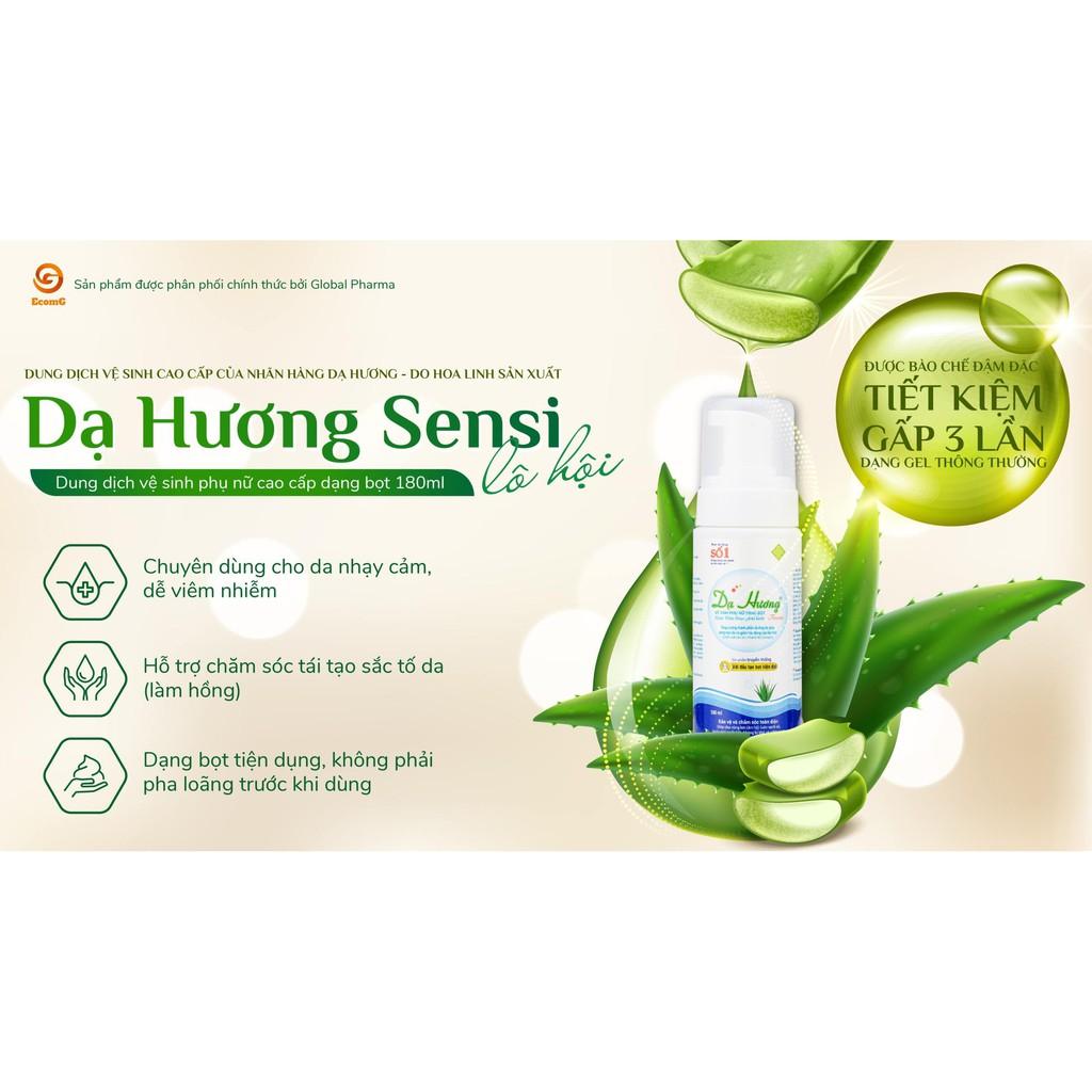 Dung dịch vệ sinh phụ nữ cao cấp Dạ Hương Lô Hội bổ sung Collagen 180ml - Kháng khuẩn, làm hồng, đẩy lùi viêm ngứa - DH2