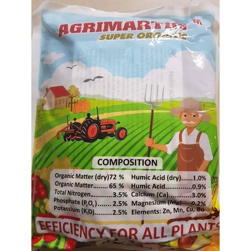 Phân bón hữu cơ đậm đặc Đầu Trâu AGRIMARTIN SUPER ORGANIC _gói 1kg