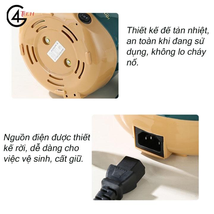 Nồi Điện Mini Shiban 2 Tầng Đa Năng Tặng Kèm Khay Hấp ( Chiên, Xào, Nấu ăn, nấu cơm, nấu lẩu mini )