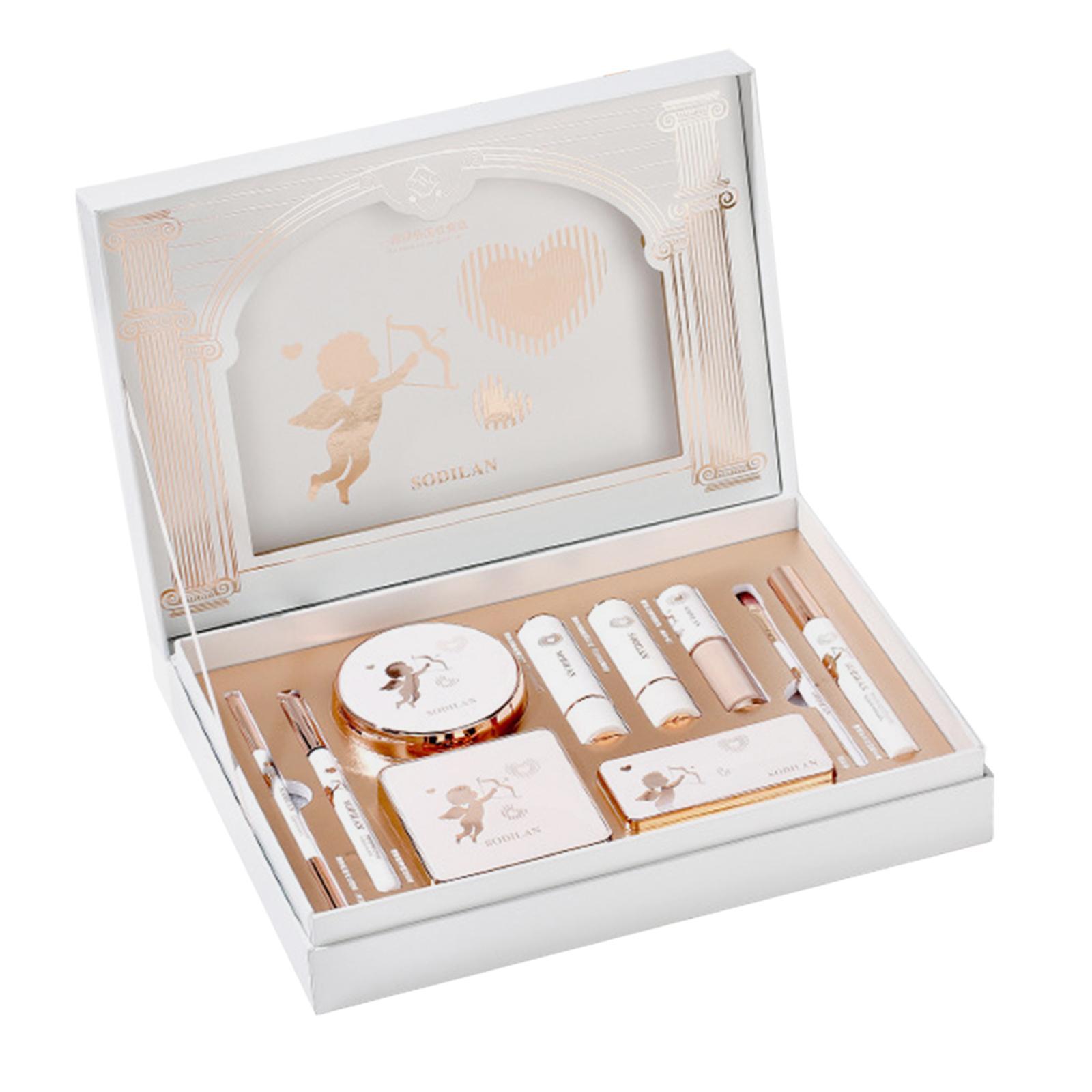 Makeup Set Include 3 Colors Eyeshadow 2x Lipstick Cushion BB Cream Concealer eyeliner for Beginners Women Girl