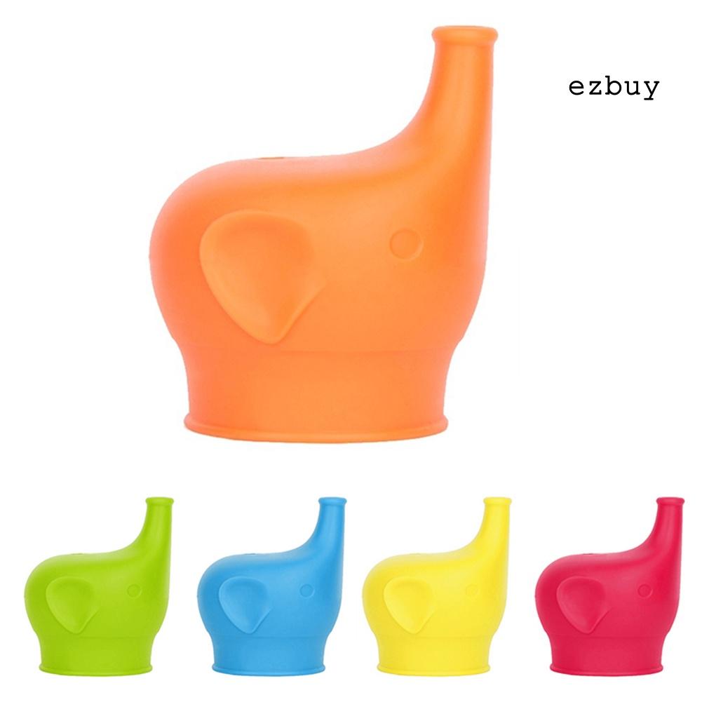 Nắp đậy cốc hút bằng silicone hình chú voi dành cho trẻ em