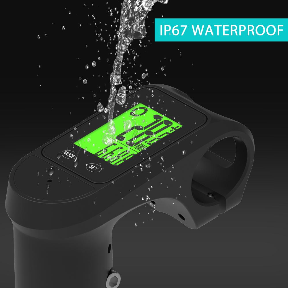 Máy tính đi xe đạp không dây nàm hình LCD chống thấm nước