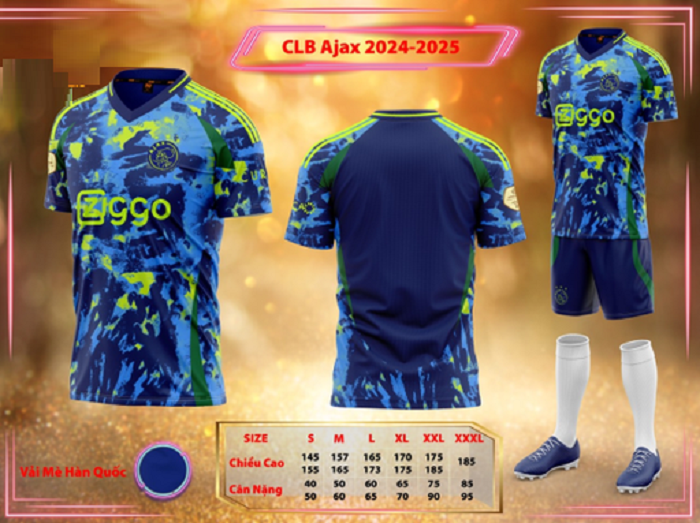 Bộ Quần Áo Bóng Đá Người Lớn - Ajax ( Vải Mè )