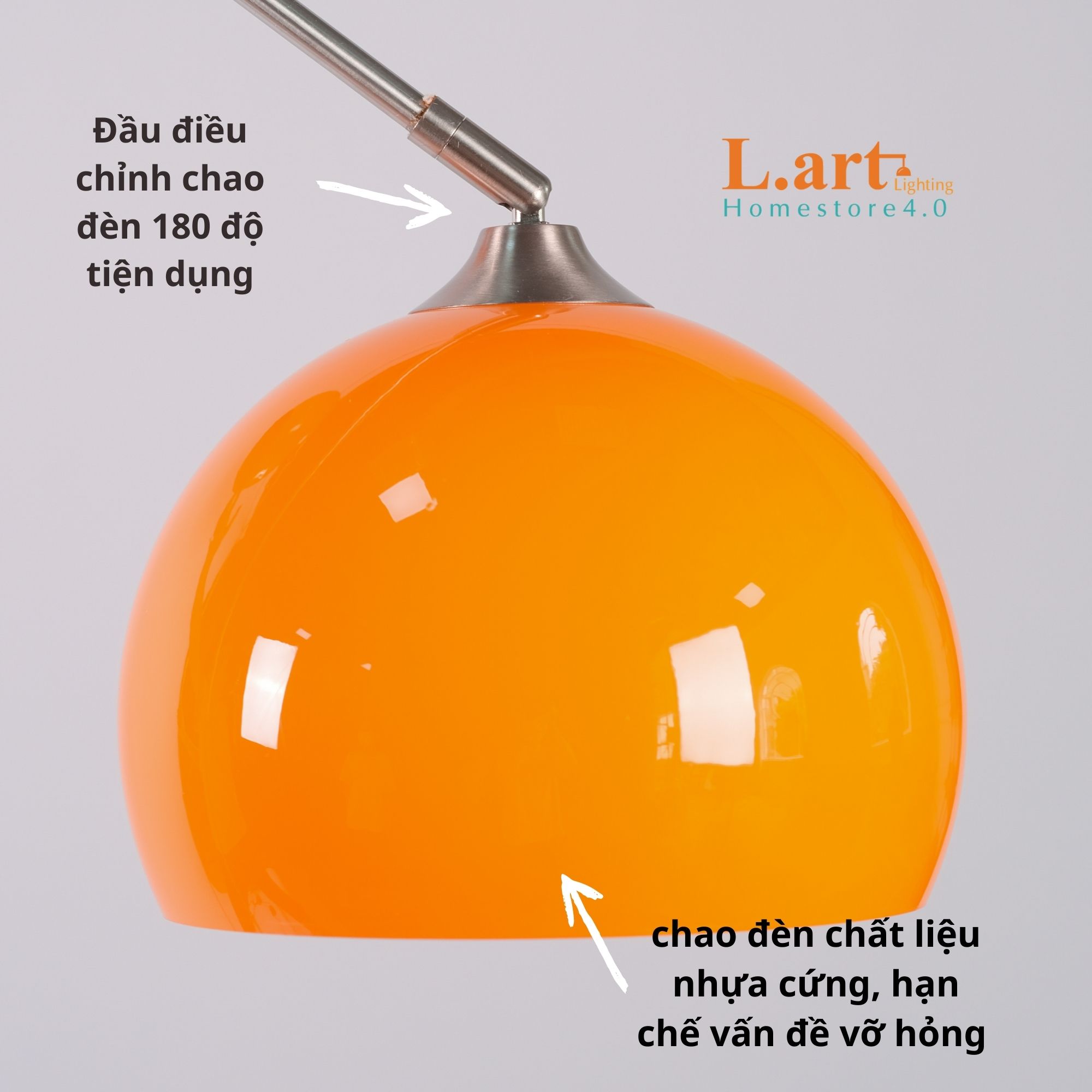 Đèn cây cho phòng khách đèn sàn dáng bow cong loại lớn hiện đại DCLA016