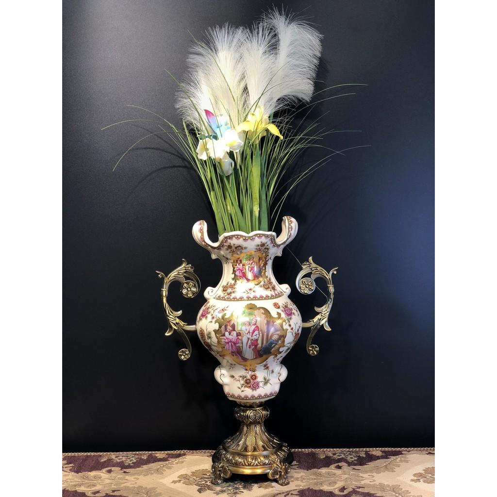 Bình cắm hoa CB24-BH1 họa tiết châu âu hình người tân cổ điển size cao 54 cm.