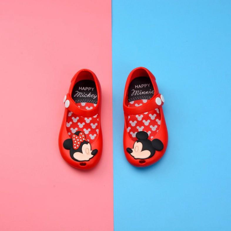 Giày Sandal Hình Chuột Mickey Cho Bé Gái