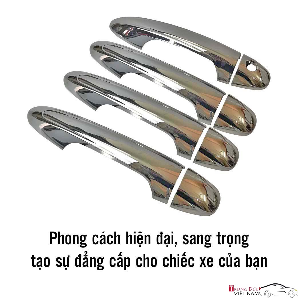 Ốp Tay Hõm Cửa Cho Dòng Xe TOYOTA FORTUNER 2006-2015 Chất Liệu Nhựa ABS Mạ Crôm, Quà Tặng Khăn Lau Xe – Hàng Chính Hãng TDVN