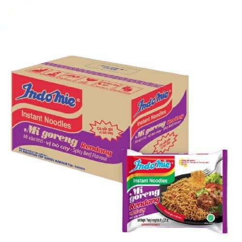 Mì Goreng Rendeng Vị Bò Cay Indomie (91G X 40 Gói/Thùng)