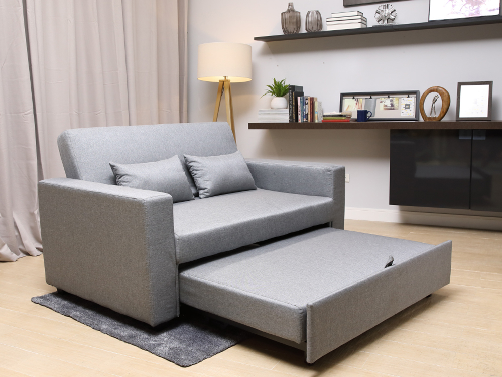 Ghế Sofa Giường Vải, Ghế Sofa SPACO/L 150x90x88 cm Màu Xám Index Living Mall Nhập khẩu Thái Lan