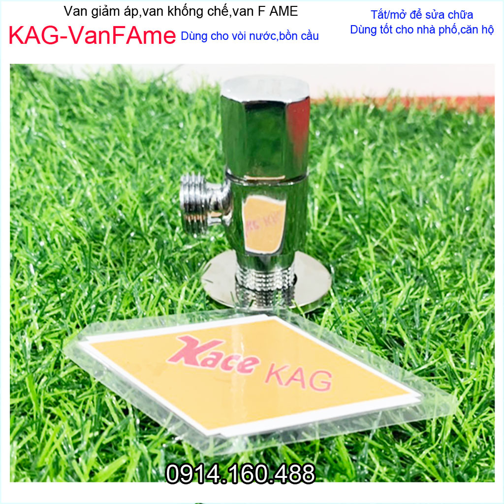 Van F giảm áp KAG-VanFAme , Van khóa 1 chiều bảo vệ bồn cầu- vòi nước tay vặn dễ điều chỉnh sử dụng siêu bền