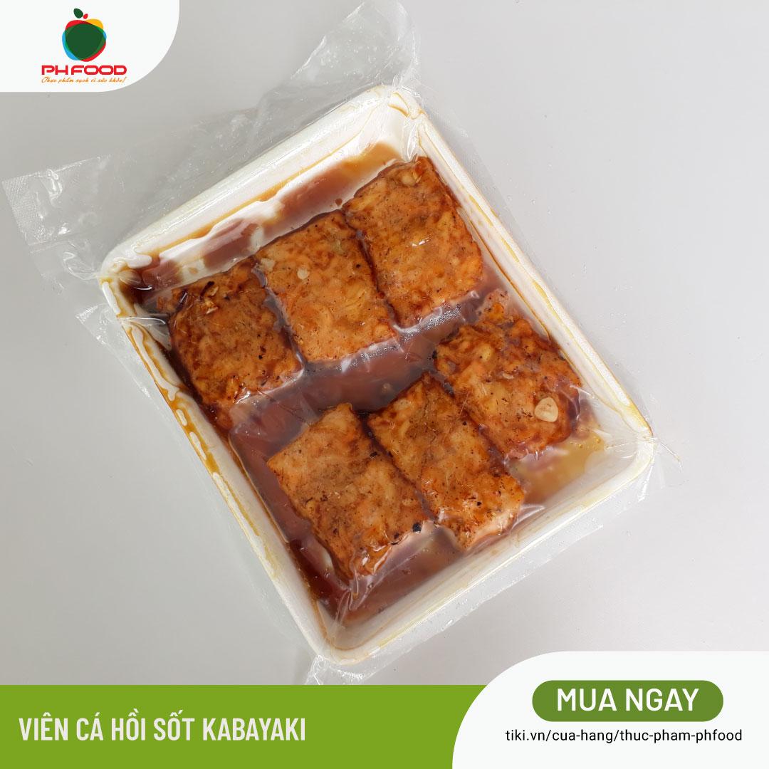 - Viên Cá Hồi Sốt Kabayaki - Khay 6 Viên