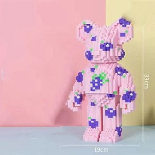 Bearbrick lắp ghép đồ chơi mô hình 3D xếp hình gấu thông minh cho bé