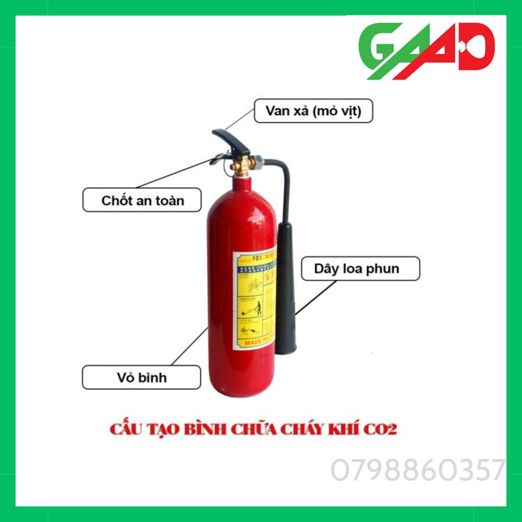 Bình chữa cháy khí Dragon CO2 - 3kg, MT3, bình dập lửa,bình xịt dập lửa