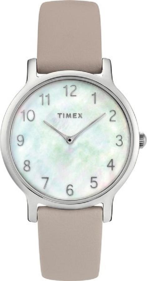 Đồng hồ Dây Da Nữ Timex Fairfield 34mm Leather Strap Watch - TW2T35900