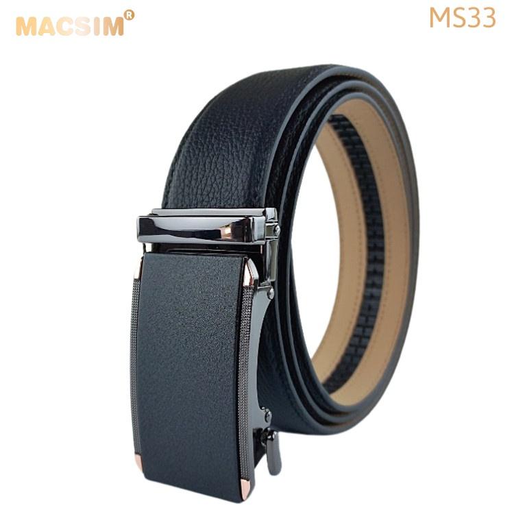 Thắt lưng nam da thật cao cấp nhãn hiệu Macsim MS33