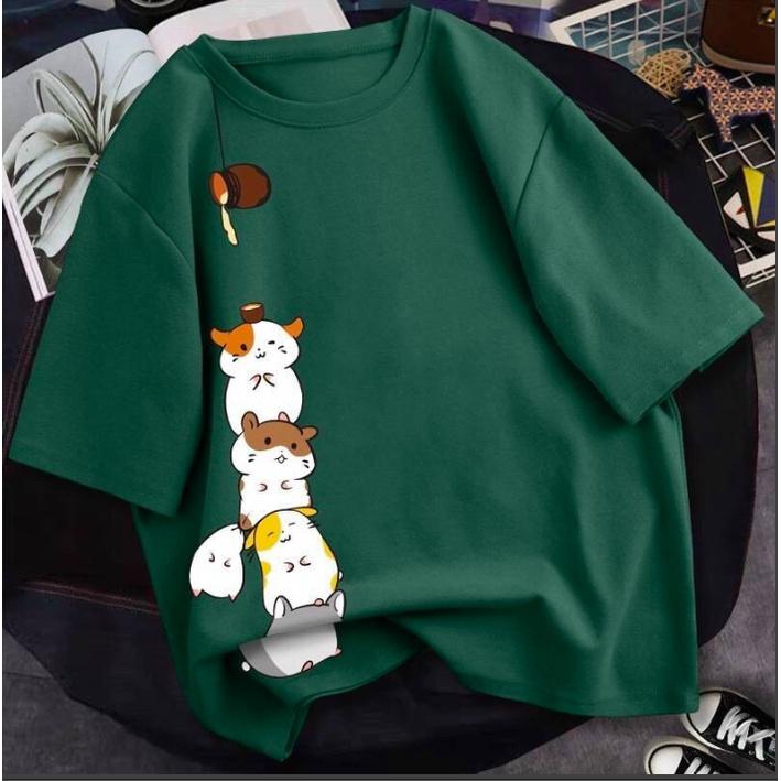 Áo thun tay lỡ form rộng ĐÀN MÈO TRỒNG CHUỐI, áo phông