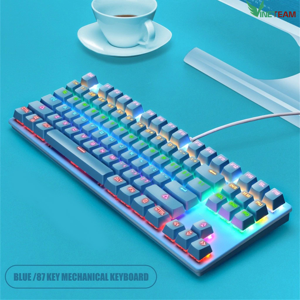 Bàn Phím Cơ Máy Tính Crack K550 Led Đổi Màu Nhiểu Chế Độ Khác Nhau, Blue Switch Chơi Game Dùng Văn Phòng Cực Đã - hàng nhập khẩu