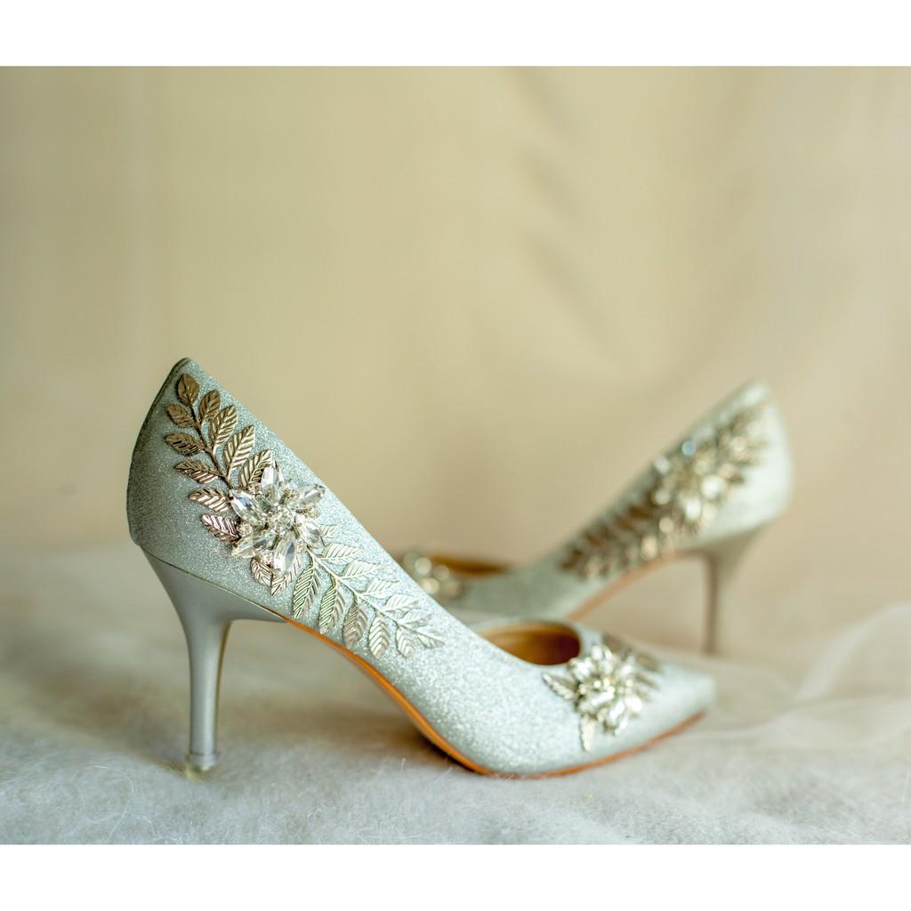 GIÀY CƯỚI - GIÀY CÔ DÂU BEJO H51 HOA ĐÁ - WEDDING SHOES