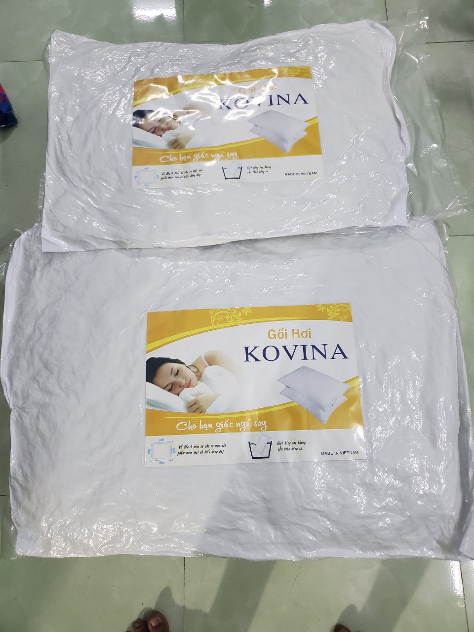 2 gối nằm gòn cao cấp, gòn 3d, gối có day khóa kéo, kích thước 40x60cm