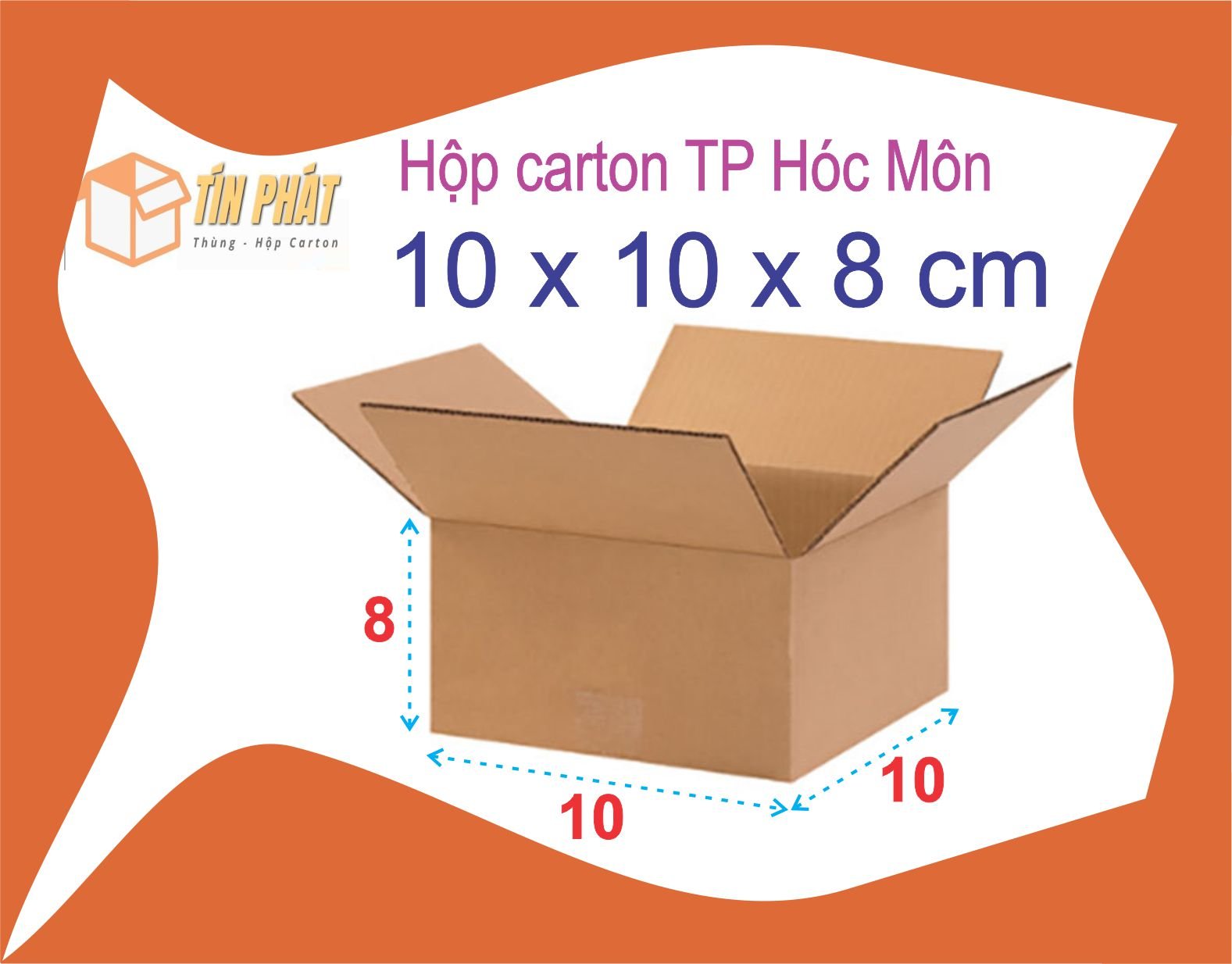 Combo 10 hộp carton 10 x 10 x 8