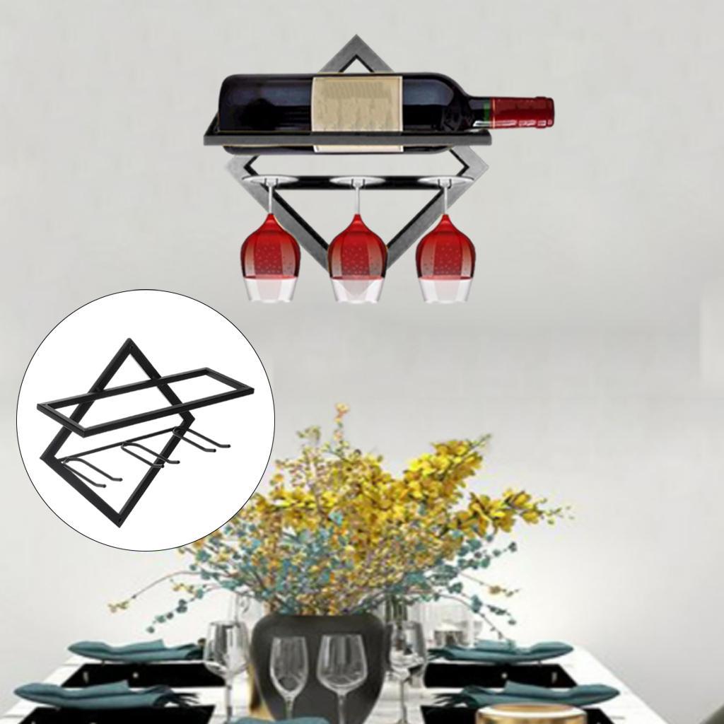 2x Steel Wall Mounted Wine Rack Towel Storage Holder Organizer Shelf Kitchen