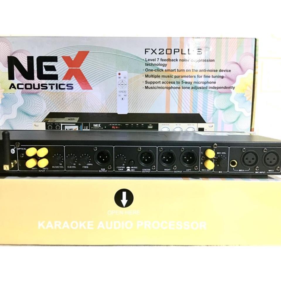 Vang Cơ FX20 PLus Có Điều Khiển Từ Xa Chống Hú . Kết Nối Quang Học OPTICAL, BLUETOOTH, USB, AV..