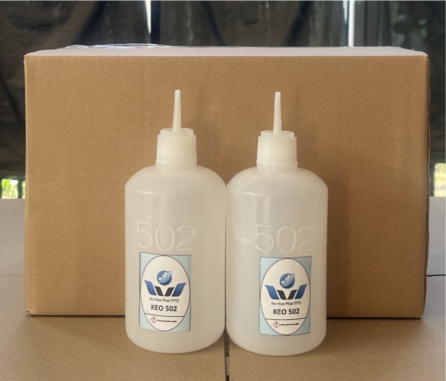 Keo 502 chai lớn 500gr tặng kèm 3 lọ để chiết, keo dán đa năng siêu dính con voi- dán sắt, dán gỗ, dán giày dép
