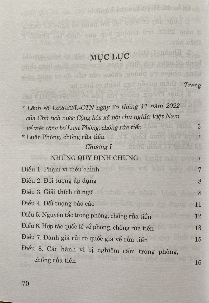 Luật Phòng, Chống Rửa Tiền