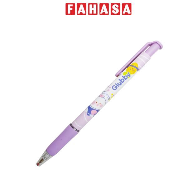 Bút Gel Glubby Butter 0.5 mm - Thiên Long GELB-046 - Mực Xanh - Thân Tím