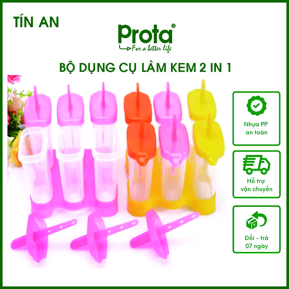 Combo 2 bộ làm kem 6 que Prota