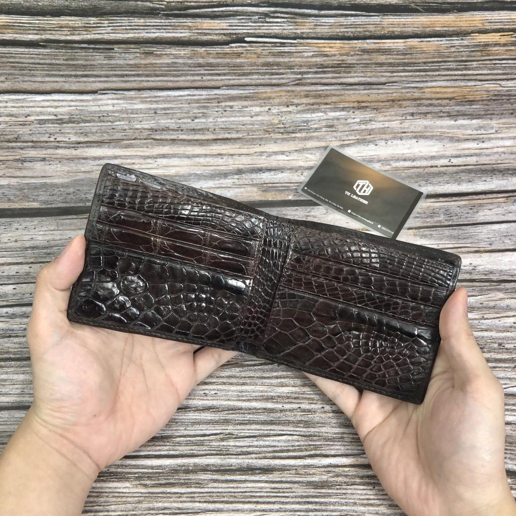 Bóp Nam Da Cá Sấu Kiểu Dáng Ngang