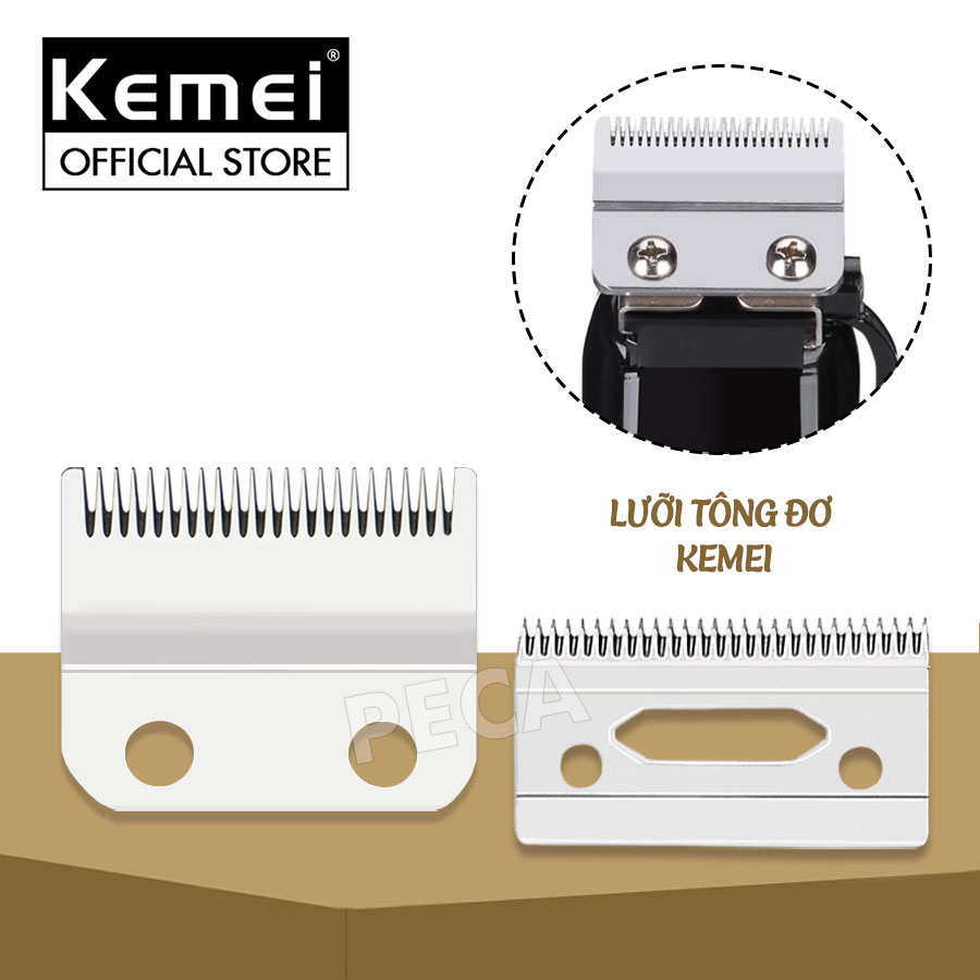 Bộ lưỡi thép tông đơ cắt tóc thay thế cho các dòng tông đơ phổ thông Kemei như KM-2600, KM-809A, KM-802, KM-1990...