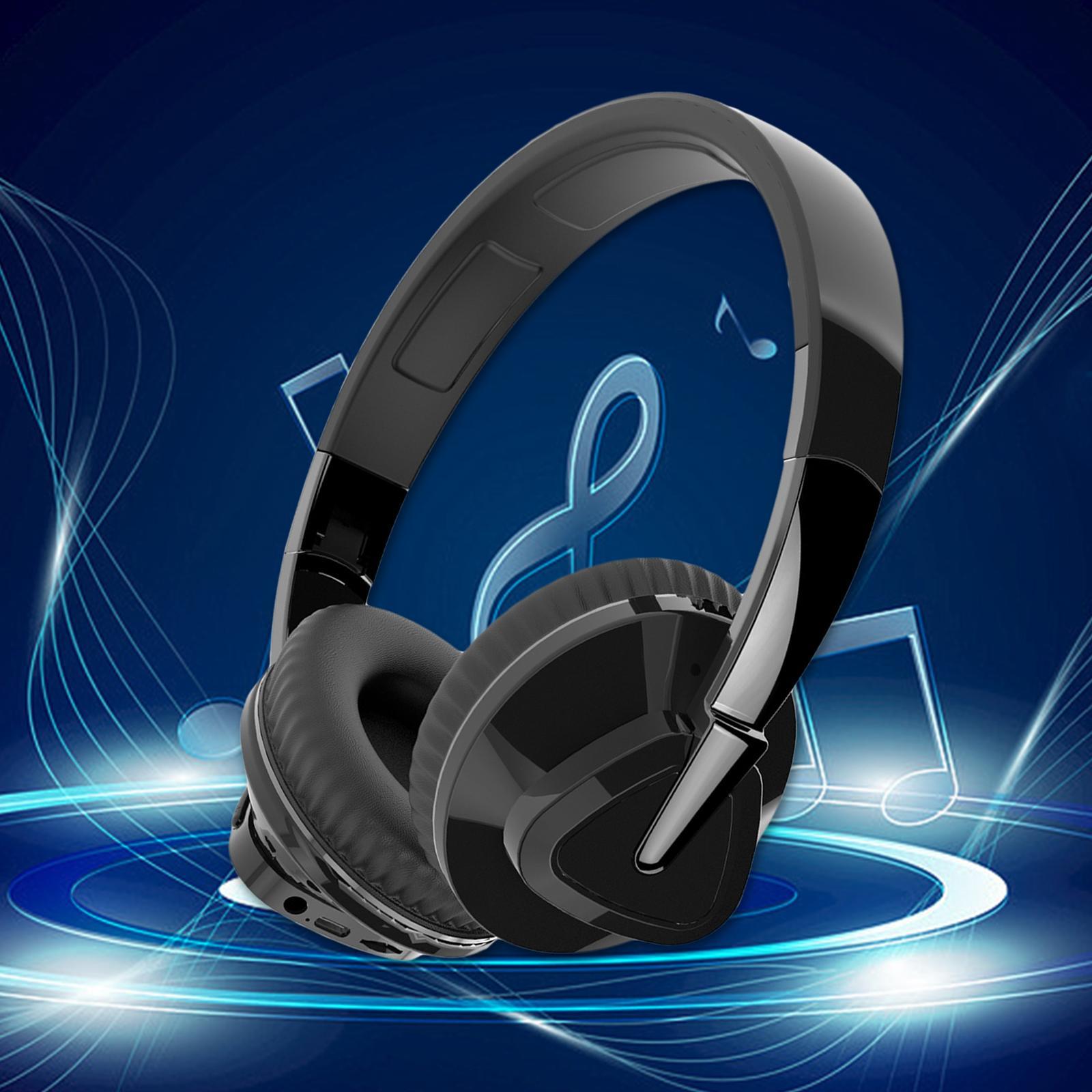 Bluetooth Over Ear Headphones Protein Earmuffs Portable Built in Mic Wireless/Wired Headset for Tablets TV PC Desktop Computer Cellphone