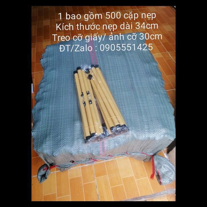 1 BAO ống trúc treo ảnh.Ống trúc treo giấy viết thư pháp.Ống trúc treo lịch, tranh, giấy a3. Dài 34cm