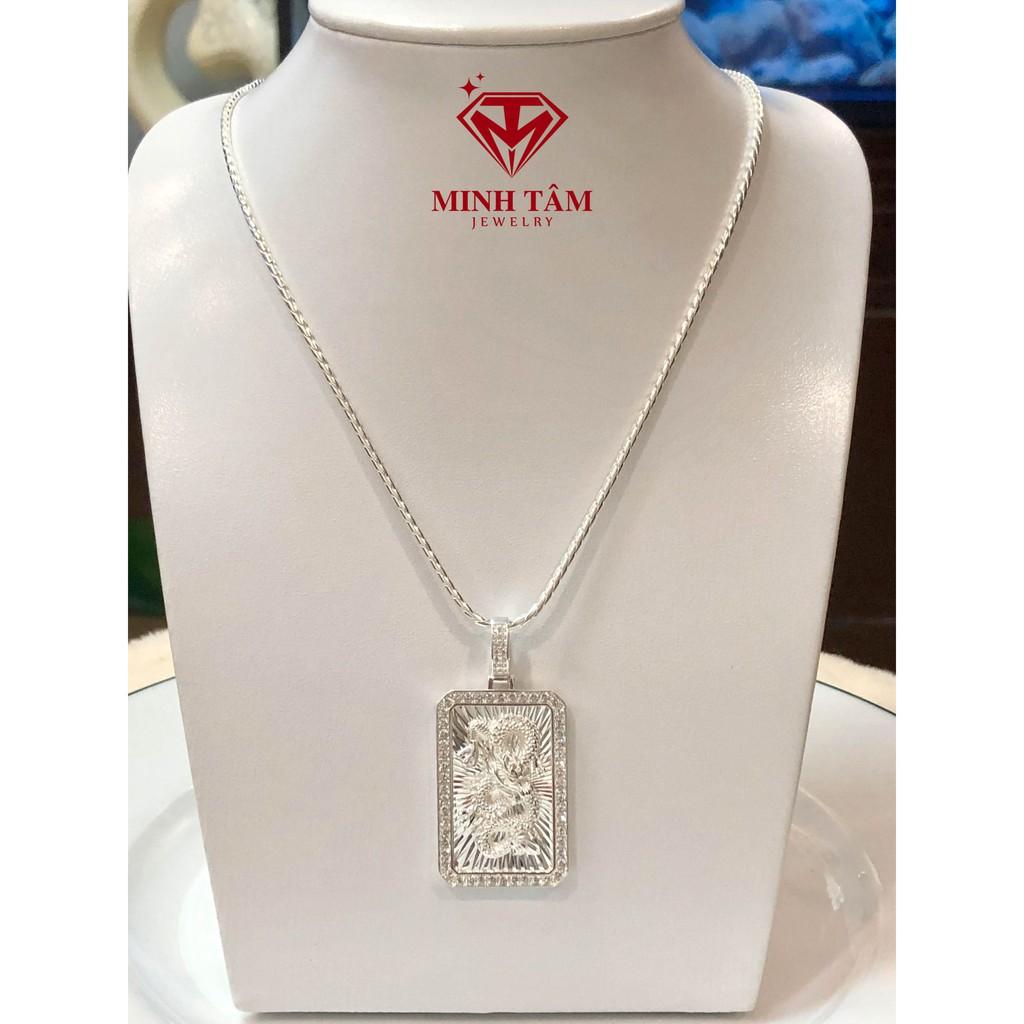 Mặt dây chuyền bạc ta hình rồng cho nam-Minh Tâm Jewelry